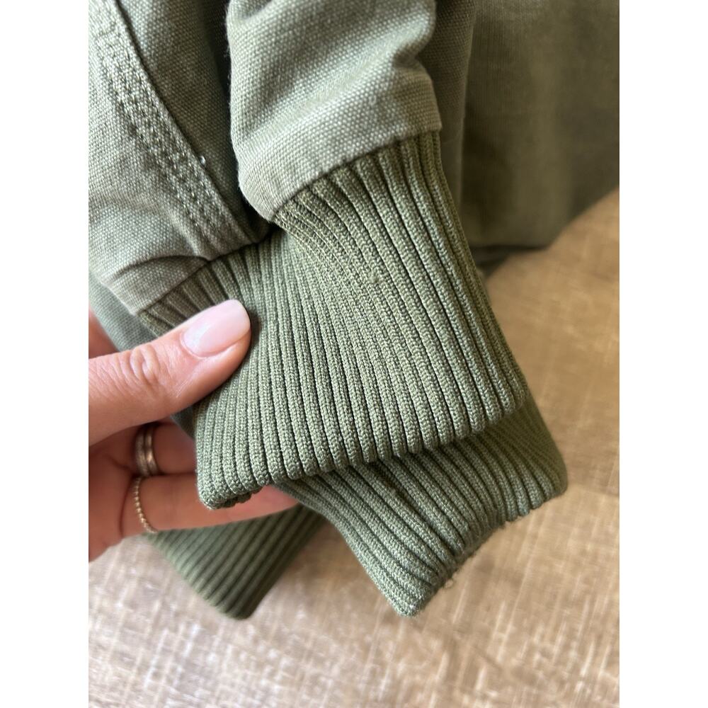 Carhartt Crawford Bomber Jacket Womens M Green Canvas Relaxed Fit OJ2524-W - Picture 4 of 16